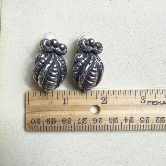 Dian Malouf 925 Sterling Silver Clip On Earrings - Picture 7 of 12